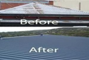 Before after roof restoration